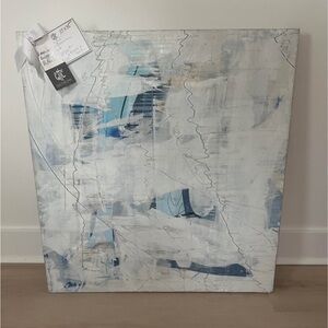 Lawerence & Crane Abstract Blue and White Art